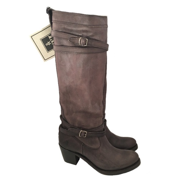 Frye Shoes - NEW Frye | Jane Strappy Leather Tall Boots w/box💖